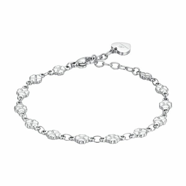 BRACCIALE DONNA IN ACCIAIO QUADRIFOGLI