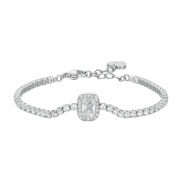 BRACCIALE TENNIS DONNA IN ACCIAIO CRISTALLI E ZIRCONE