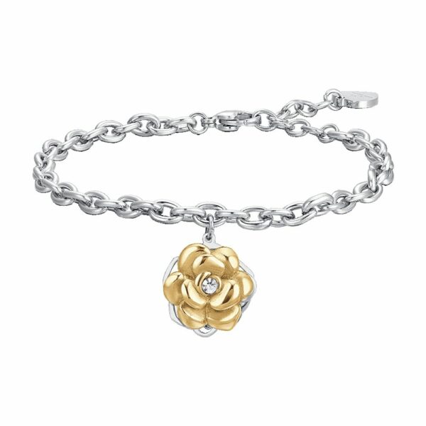 BRACCIALE DONNA IN ACCIAIO IP GOLD ROSA GIREVOLE