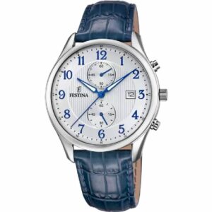 OROLOGIO FESTINA TIMELESS CHRONOGRAPH F6855/A BLANCO CINGHIA PELLE, UOMO